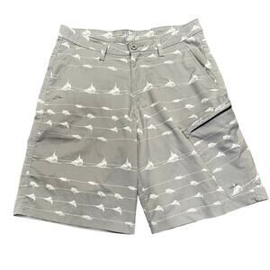 Huk Men’s 32 Sailfish Print 4 Pocket Fishing Shorts